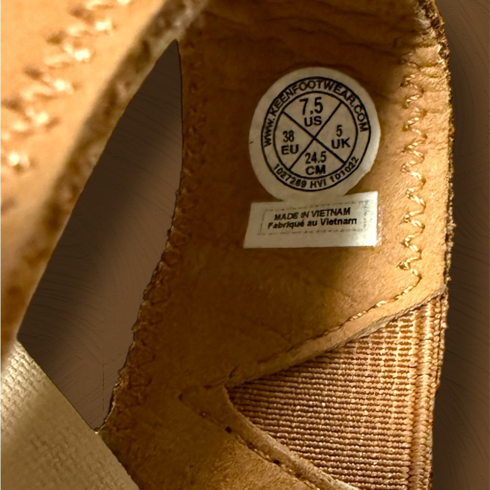 Keen Ellecity Wedge Slide Sandals Natural Aqua - Picture 3 of 6